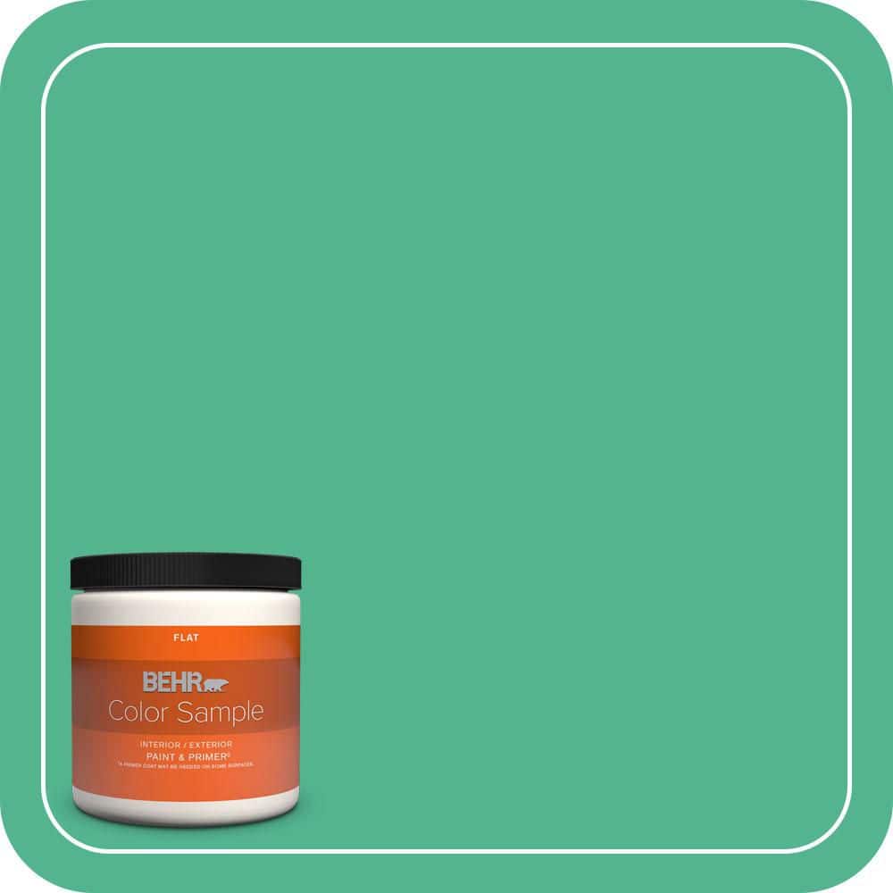 BEHR PREMIUM PLUS #MQ4-16 Aruba Green Enamel Interior/Exterior Paint & Primer Color Sample (1)