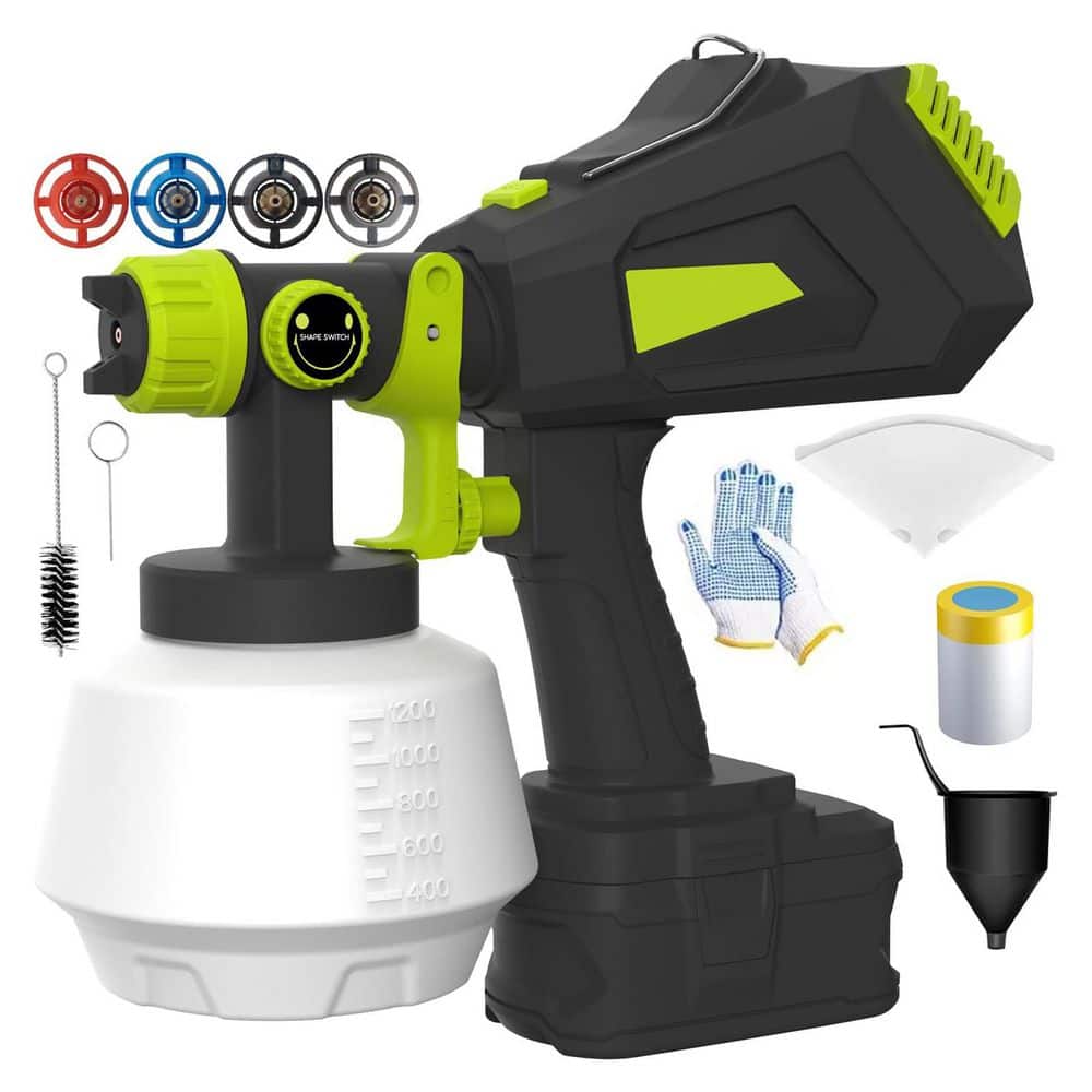 Unbranded HVLP Paint Sprayer with 3 Spray Patterns, 4 Nozzles, Powerful Motor, Easy Cleaning, Versatile Applications, Black