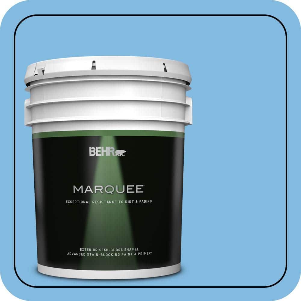 BEHR MARQUEE 5 gal. #560B-4 Enchanting Semi-Gloss Enamel Exterior Paint & Primer