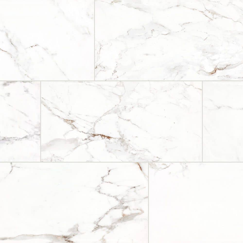 Daltile Kesler Marble Avorio 12 in. x 24 in. Polished Porcelain Floor and Wall Tile (1.9375 sq. ft. /each) (2)