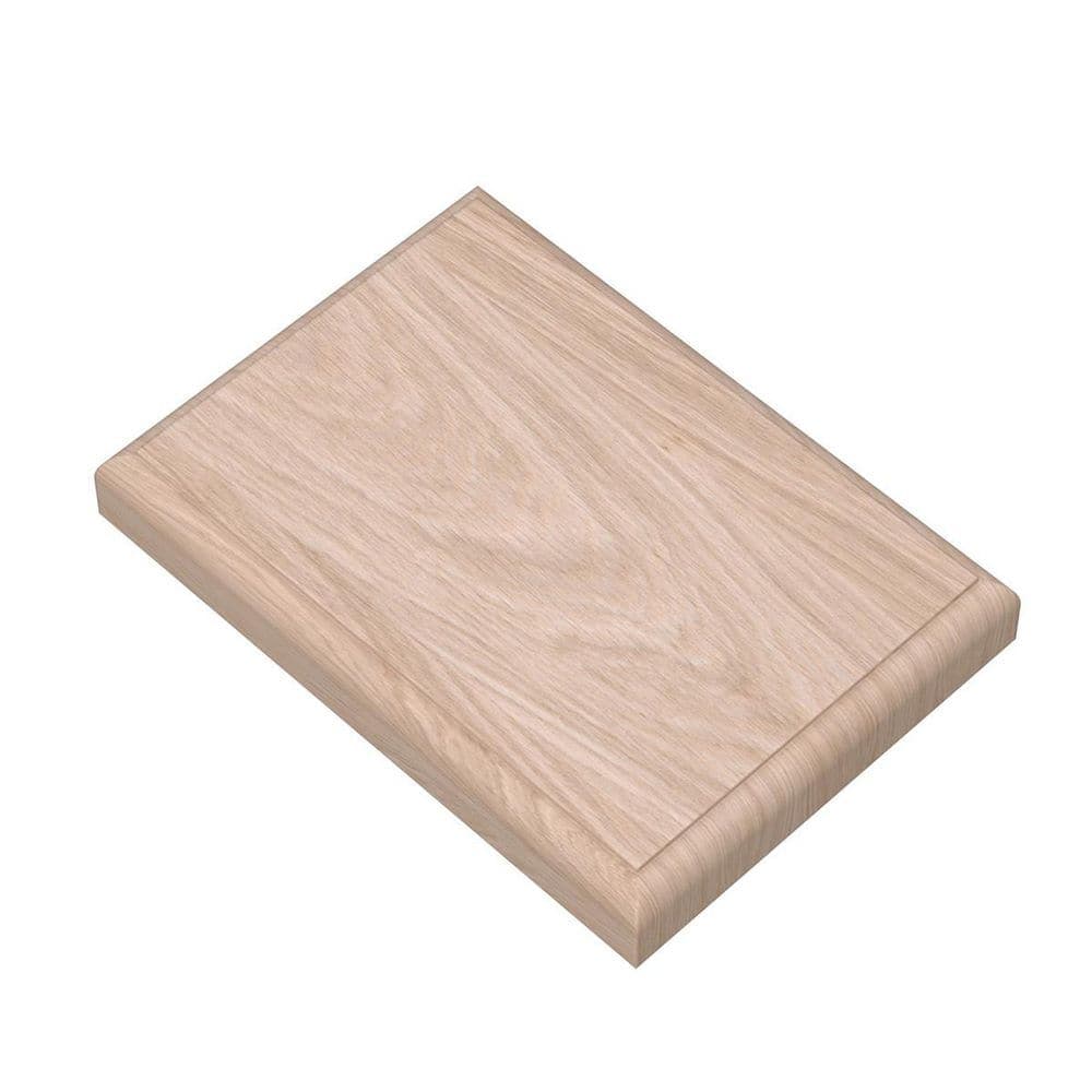 EVERMARK Stair Parts 7327 4-1/4 in. x 6 in. Unfinished White Oak Craftsman Rosette Handrail Fitting (3)