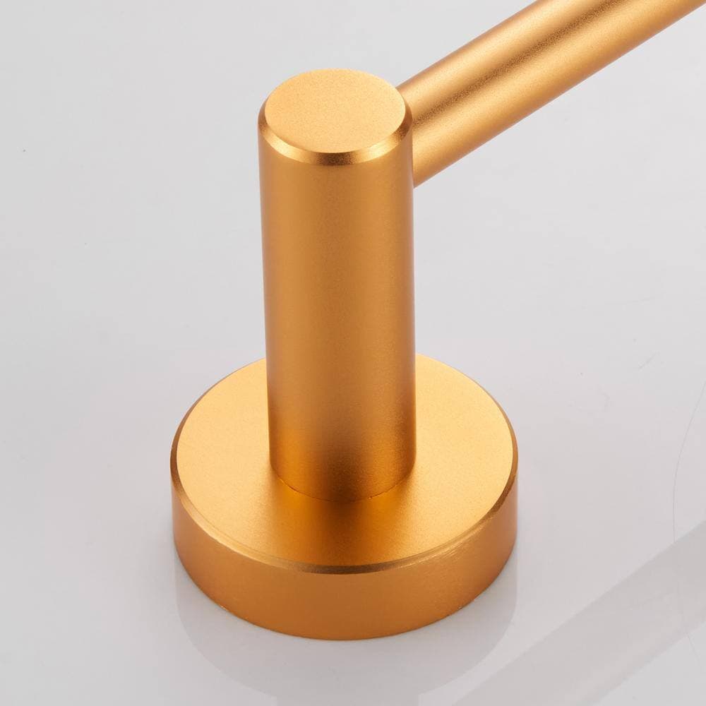 Tidoin 27 in. Aluminum Wall Mount Adjustable Length Towel Bar in Brushed Gold (3)