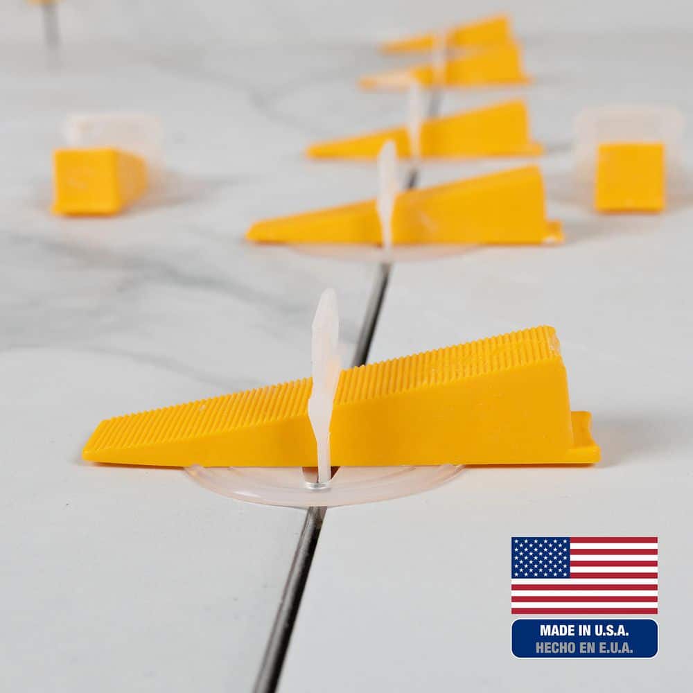 QEP LASH XL White 1/16 in. W Plastic Clip Tile Leveling System (100-Pack) (4)