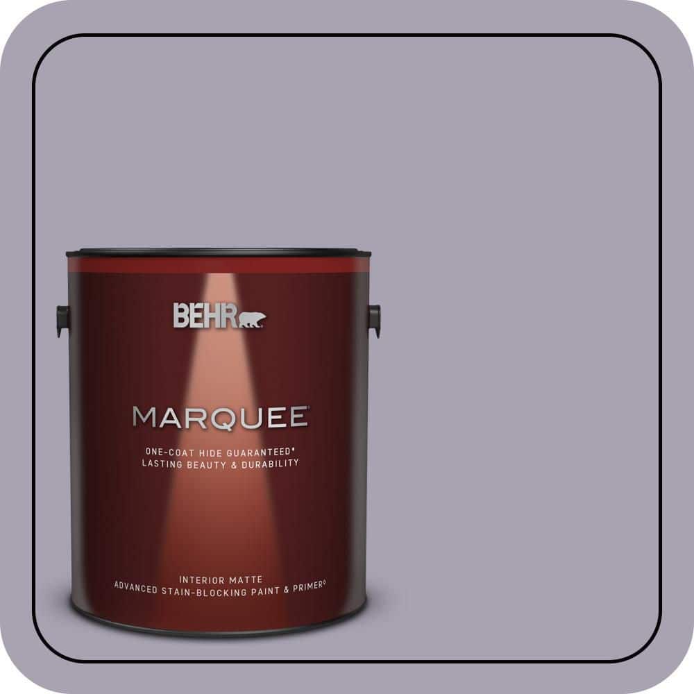 BEHR MARQUEE 1 gal. #N560-3 Luxe Lilac One-Coat Hide Matte Interior Paint & Primer