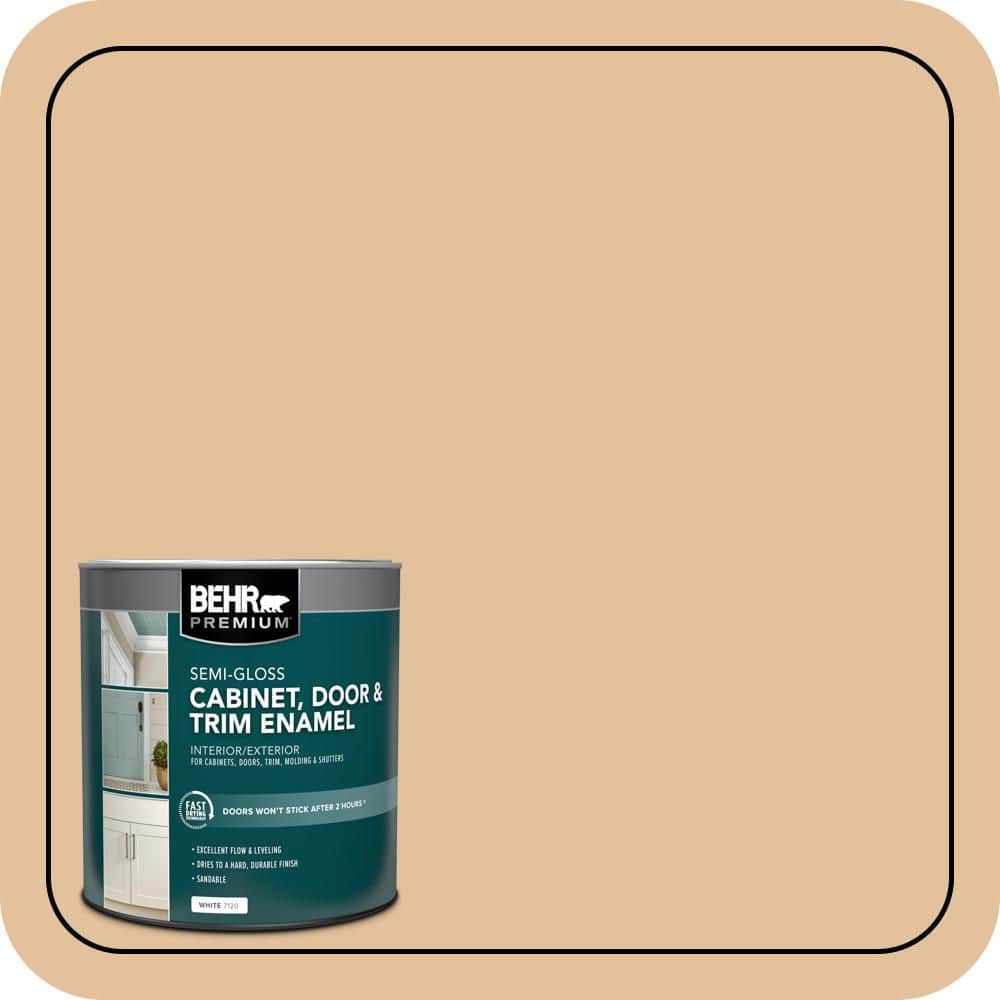 BEHR PREMIUM 1 qt. #S270-3 Tostada Semi-Gloss Enamel Interior/Exterior Cabinet, Door & Trim Paint