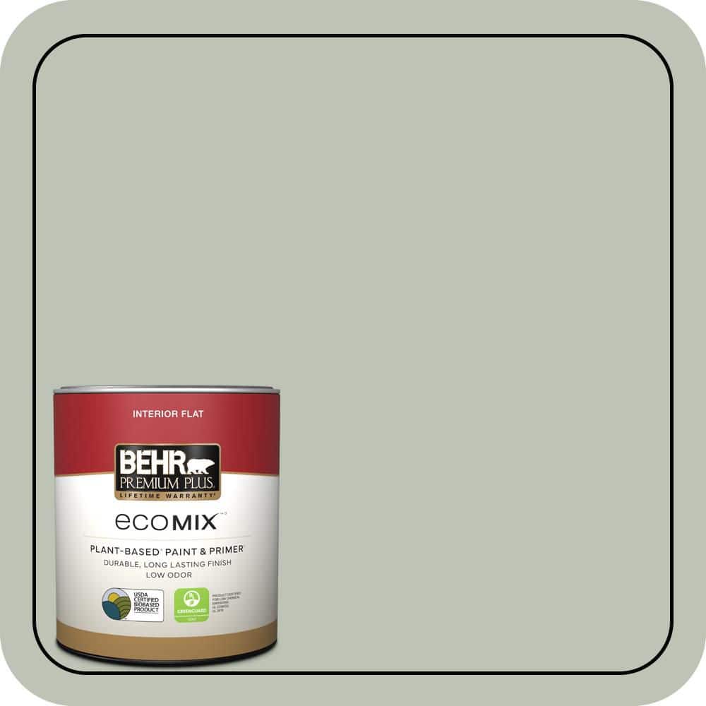 BEHR PREMIUM PLUS #PPU11-11 Summer Green Flat EcoMix Plant-Based & Primer (1)