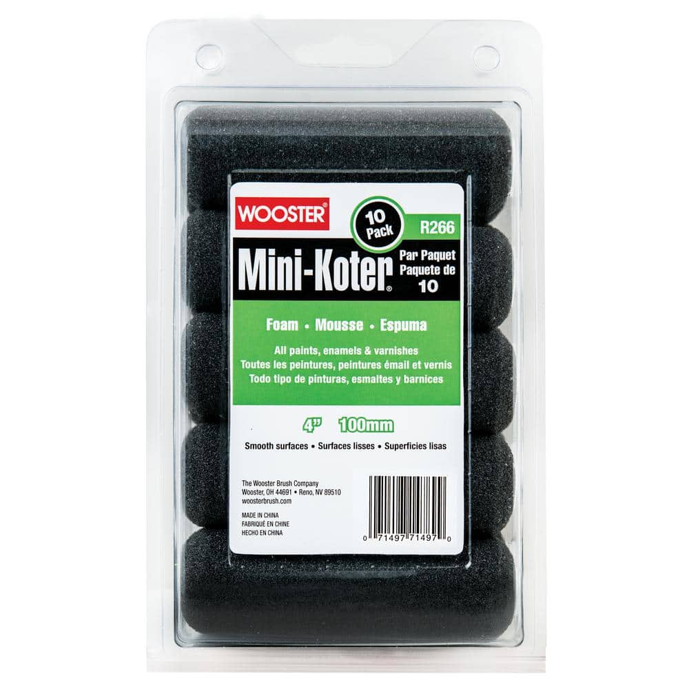 Wooster 4 in. Mini-Koter Foam Roller (10-Pack) (1)