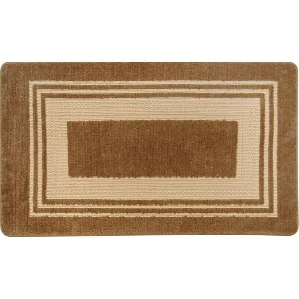 Home Dynamix Montclair Beige 19.7 in. x 31.5 in. Kitchen Mat
