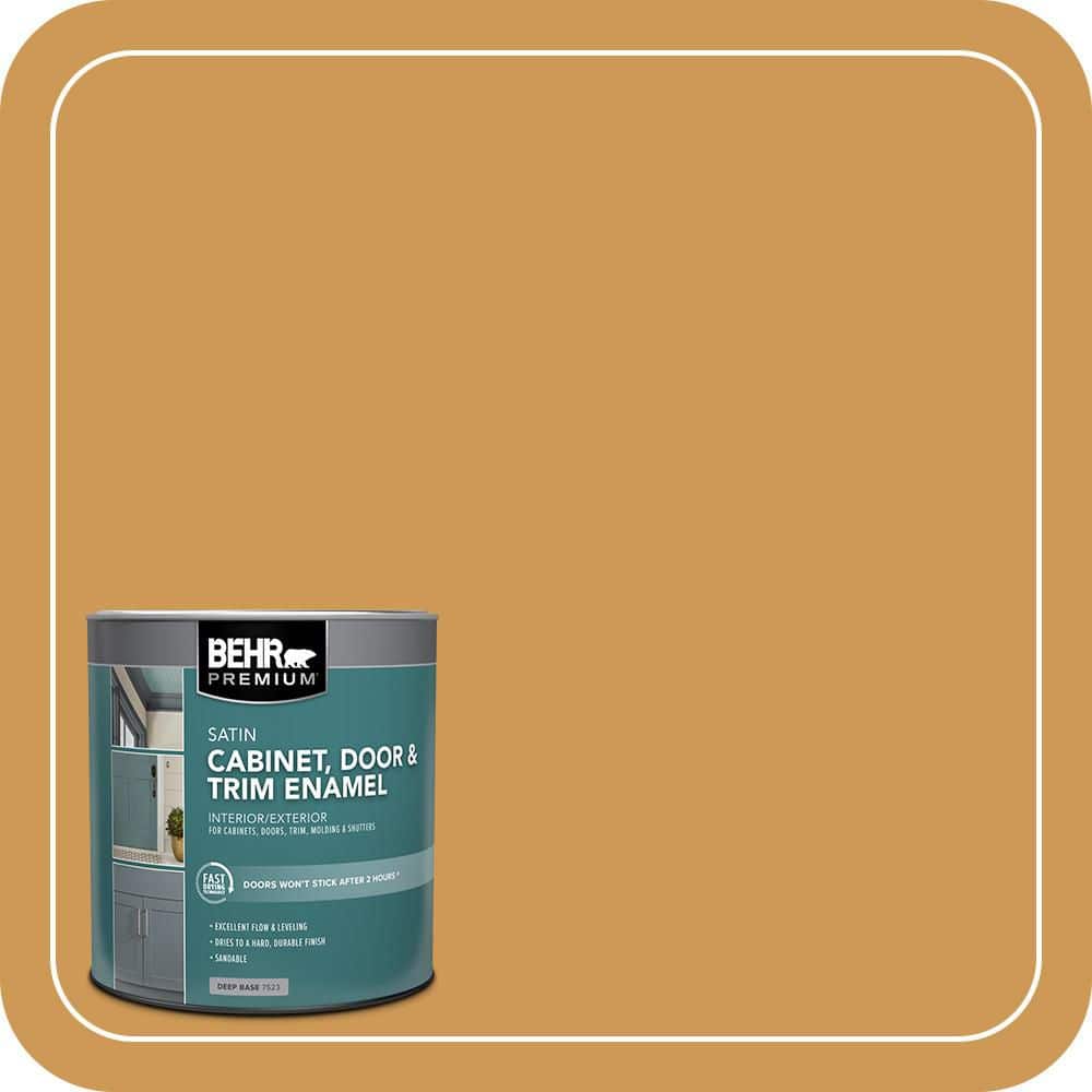 BEHR PREMIUM 1 qt. #M270-6 Glazed Pears Satin Enamel Interior/Exterior Cabinet, Door & Trim Paint (1)