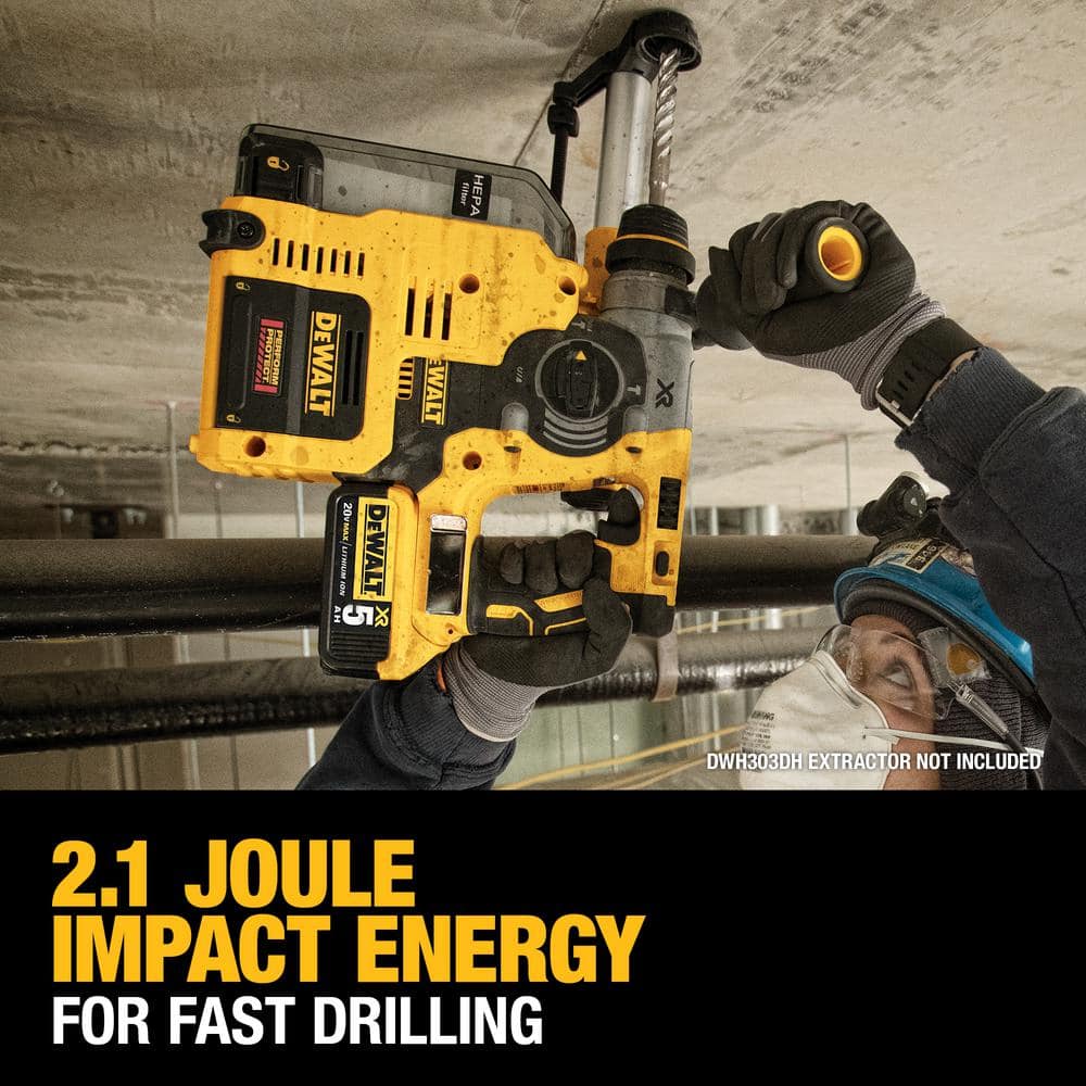DEWALT 20V MAX XR Cordless Brushless 1 in. SDS Plus L-Shape Rotary Hammer (Tool Only) (4)