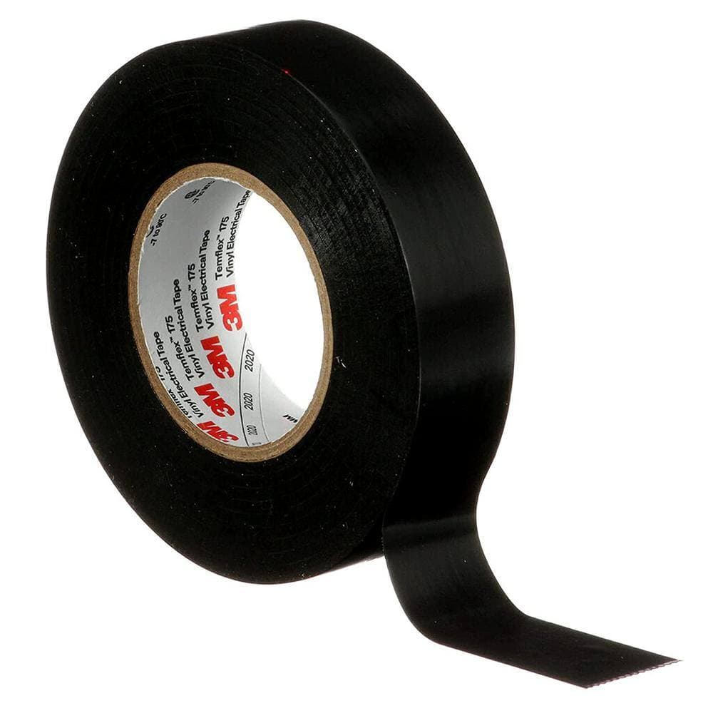 Lukyamzn 0.75 in. x 60 ft. Vinyl Electrical Tape, Flame Retardant and Pressure- Sensitive Adhesive Protection, Black, 5-Packs (2)