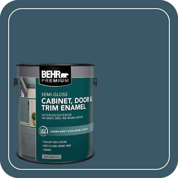 BEHR PREMIUM 1 gal. #S460-7 Deep Breath Semi-Gloss Enamel Interior/Exterior Cabinet, Door & Trim Paint (2)