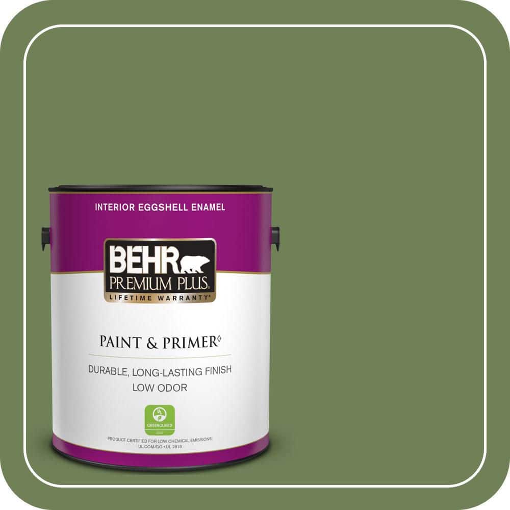 BEHR PREMIUM PLUS 1 gal. #MQ6-47 Terrain Eggshell Enamel Low Odor Interior Paint & Primer