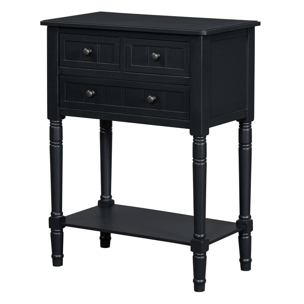 Unbranded 23.7 in. W x 13 in. D x 31.4 in. H Black Linen Cabinet (1)