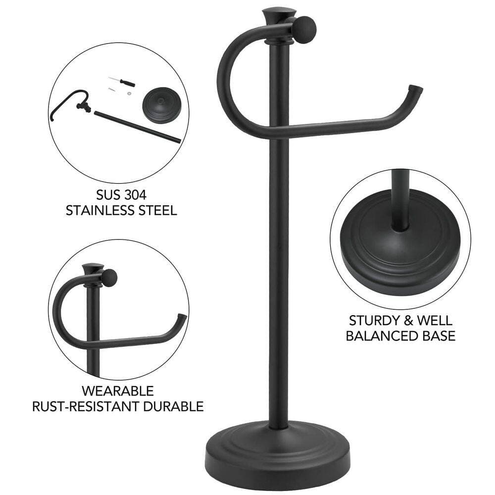 Numhew 17 in. Free Standing Countertop Towel Bar Hanger Hand Towel Bar for Bathroom Vanity Countertop (3)