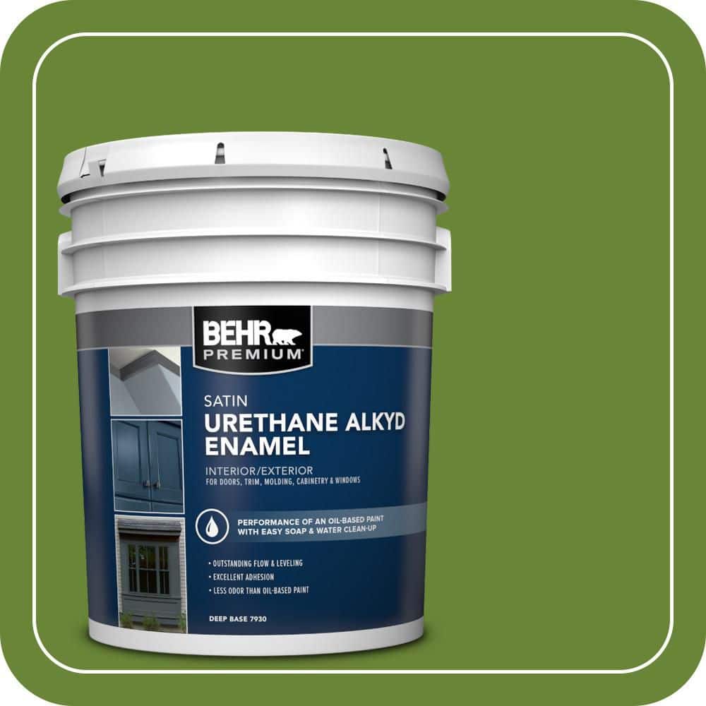 BEHR PREMIUM 5 gal. #P370-7 Sun Valley Urethane Alkyd Satin Enamel Interior/Exterior Paint