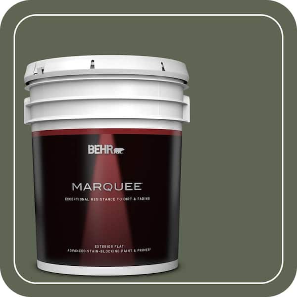 BEHR MARQUEE 5 gal. #N390-7 Cypress Vine Flat Exterior Paint & Primer (2)