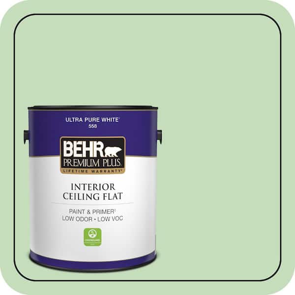 BEHR PREMIUM PLUS 1 gal. #M390-3 Galway Ceiling Flat Interior Paint & Primer (2)