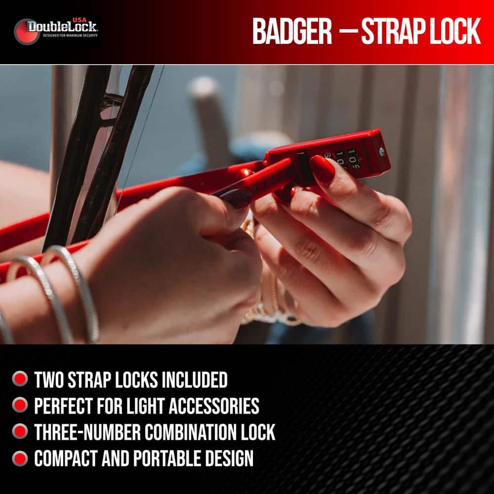 DoubleLock Badger, All-Purpose Cable Tie Combination Padlock (19 in.) (2-Pack) (3)