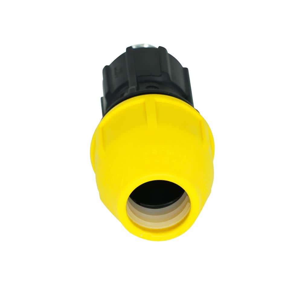 HOME-FLEX 3/4 in. Polypropylene Underground Yellow Poly Gas Pipe Conversion Fitting (3)