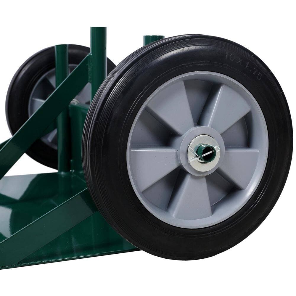 Amucolo 440 lbs. Capacity Cylinder Cart, Welding Cylinder Hand Truck, Dual Oxygen Tank Cart Dolly W/ 10 in. Solid Rubber Wheels (3)