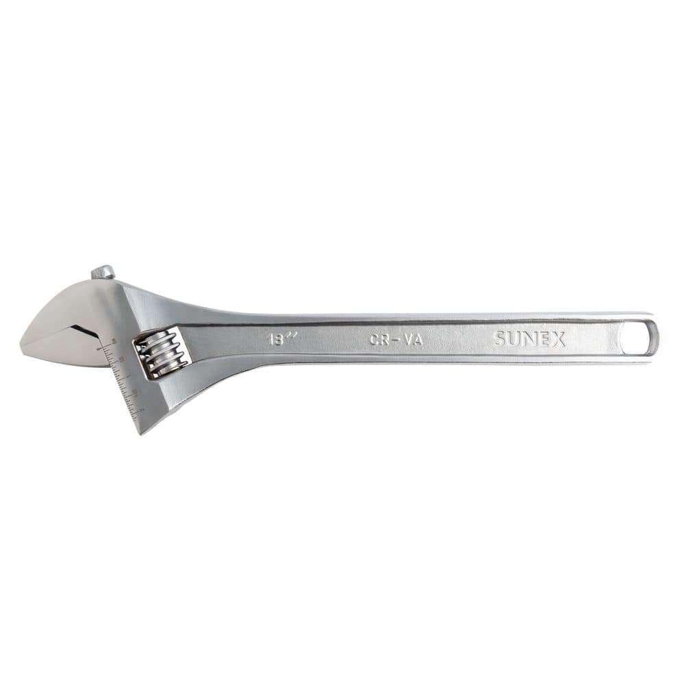 SUNEX TOOLS 18 in. Chrome Adjustable Wrench (2)