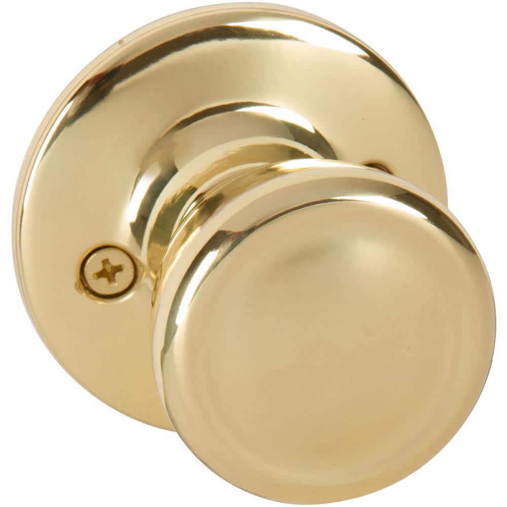 DELANEY HARDWARE Brayden Classic Style Polished Brass Tulip Single Dummy Door Knob