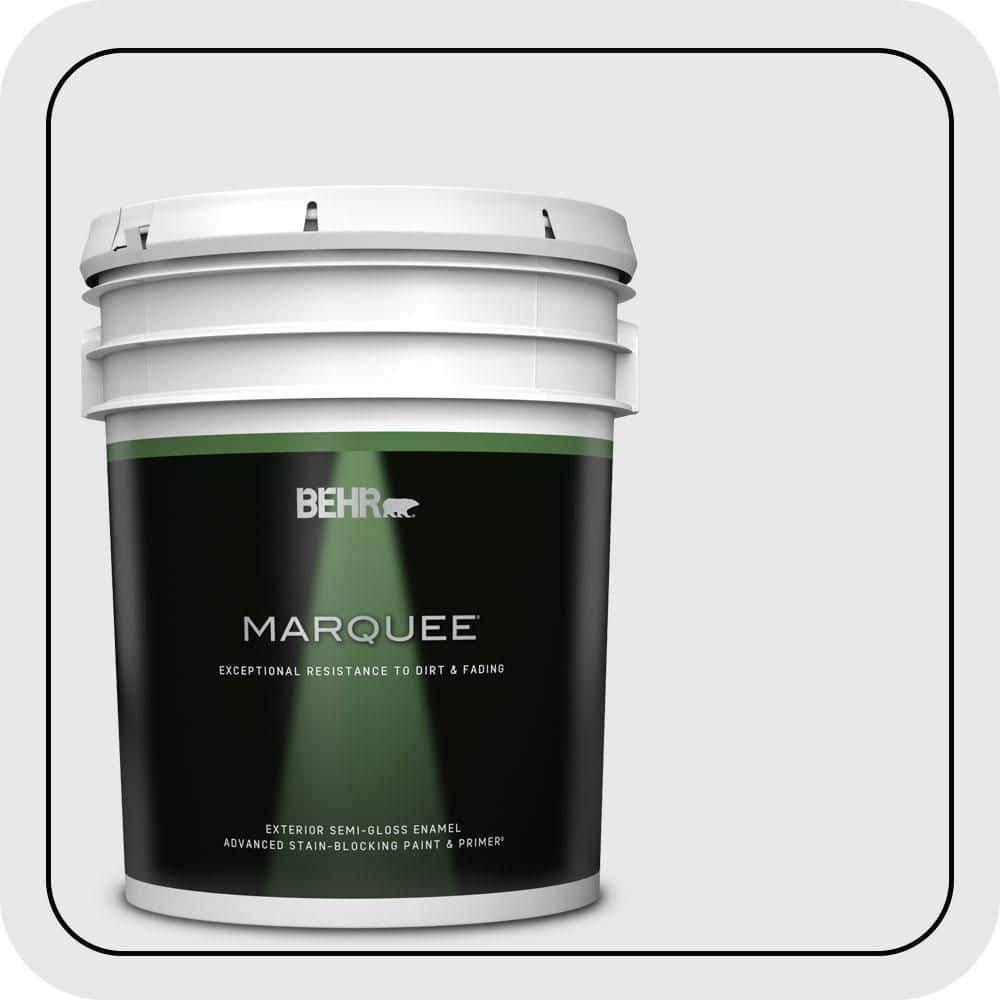BEHR MARQUEE 5 gal. #PR-W10 Swirling Water Semi-Gloss Enamel Exterior Paint & Primer