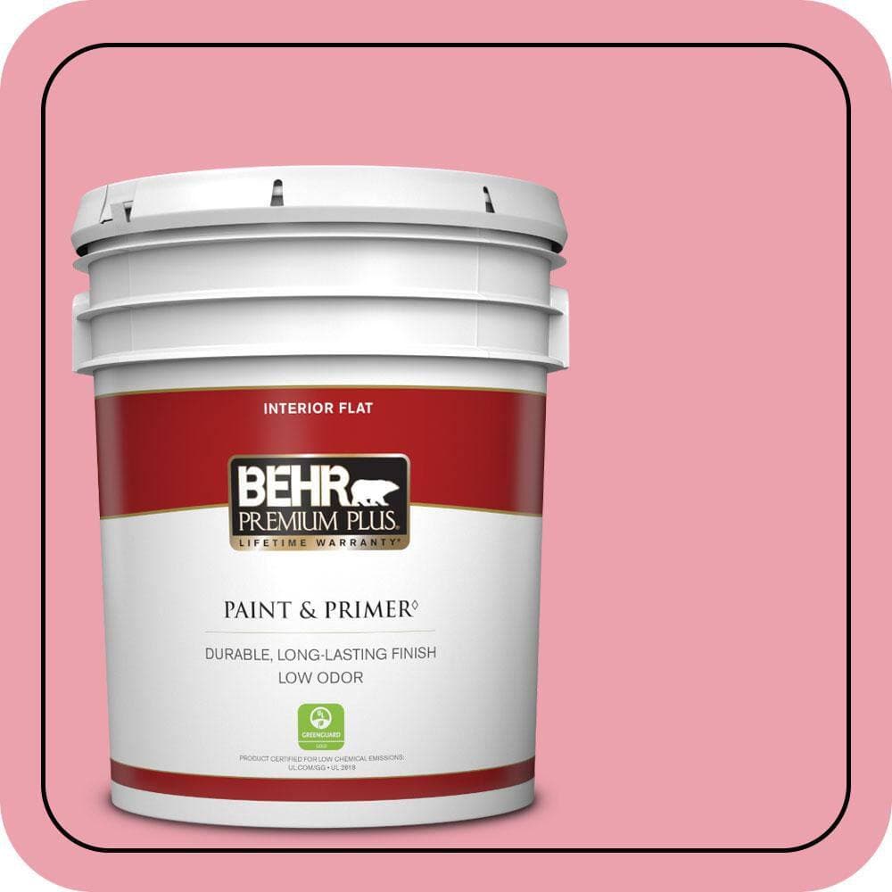 BEHR PREMIUM PLUS 5 gal. #P150-3 Pinque Flat Low Odor Interior Paint & Primer
