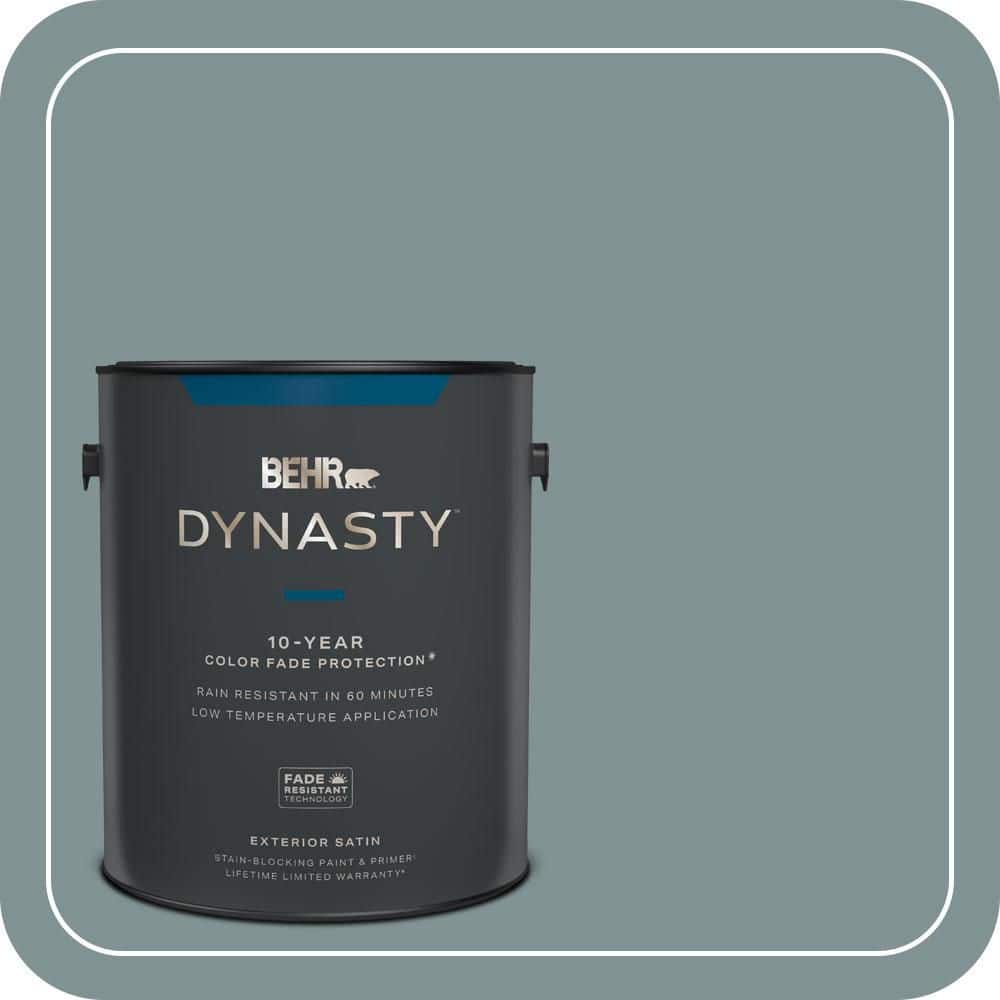 BEHR DYNASTY 1 gal. #QE-53 Raindance Satin Enamel Exterior Stain-Blocking Paint & Primer