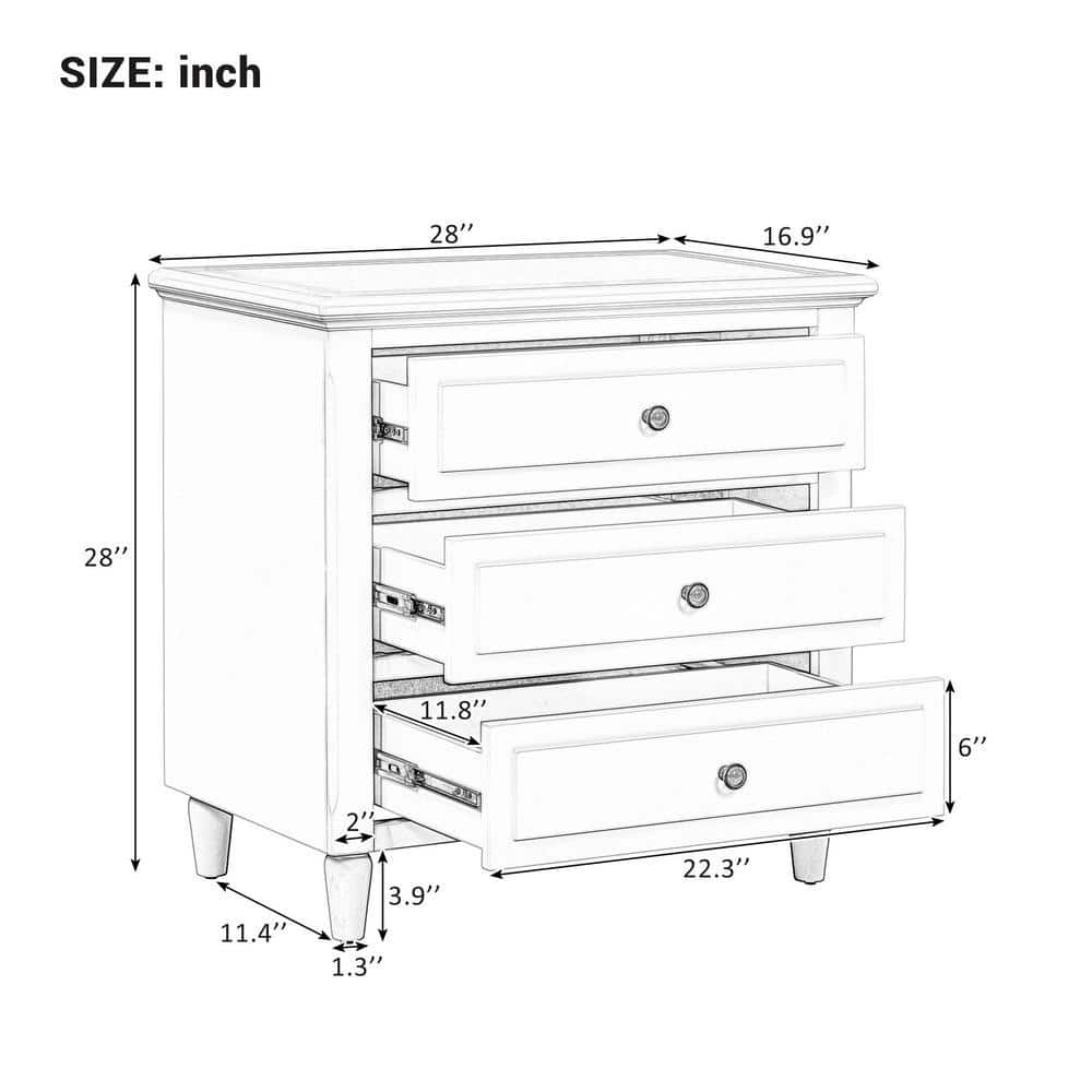 COWLOWN 28 in. W x 16.9 in. D x 28 in. H Bathroom White Linen Cabinet (2)