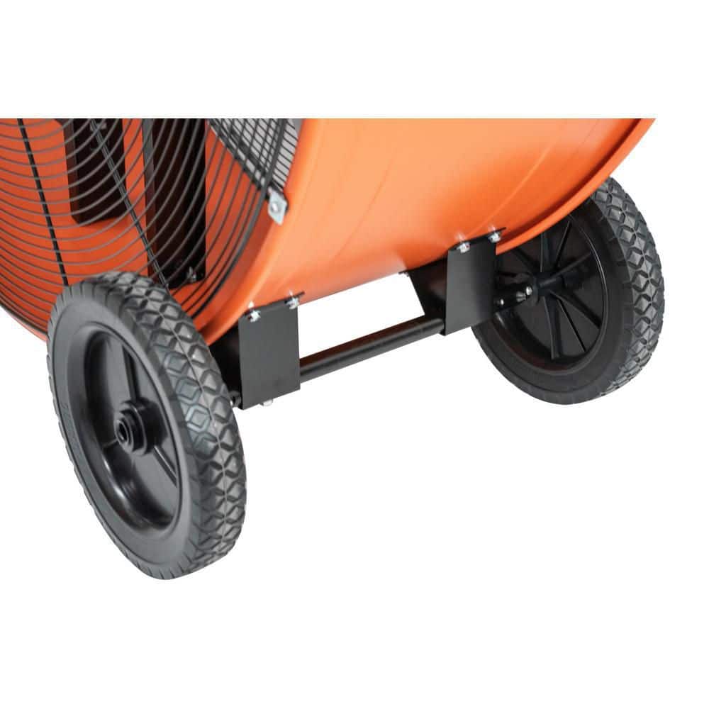 Commercial Electric 2-Speed Heavy Duty Industrial Drum Fan with Rust-Resistant Grilles and Built-In Wheels (3)