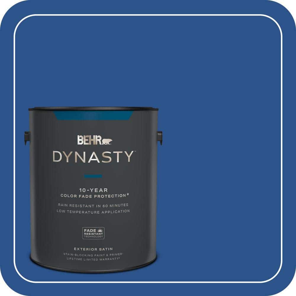 BEHR DYNASTY 1 gal. #P520-7 Flashy Sapphire Satin Enamel Exterior Stain-Blocking Paint & Primer