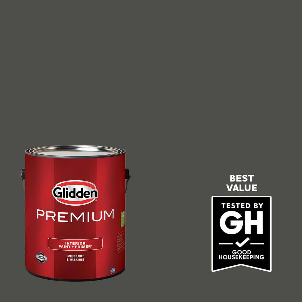 Glidden Premium 1-gal. Licorice PPG1009-7 Satin Interior Latex Paint