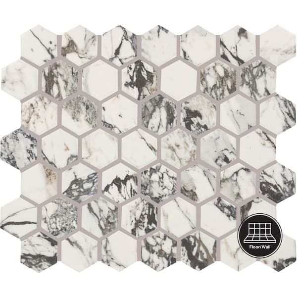 Daltile Lamora Capri 12 in. x 10 in. Glazed Ceramic Hexagon Mosaic Tile (0.81 sq. ft./each)