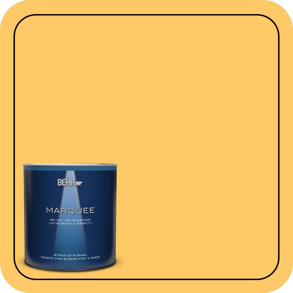 BEHR MARQUEE 1 qt. #P270-5 Fuzzy Duckling Satin Enamel Interior Paint & Primer