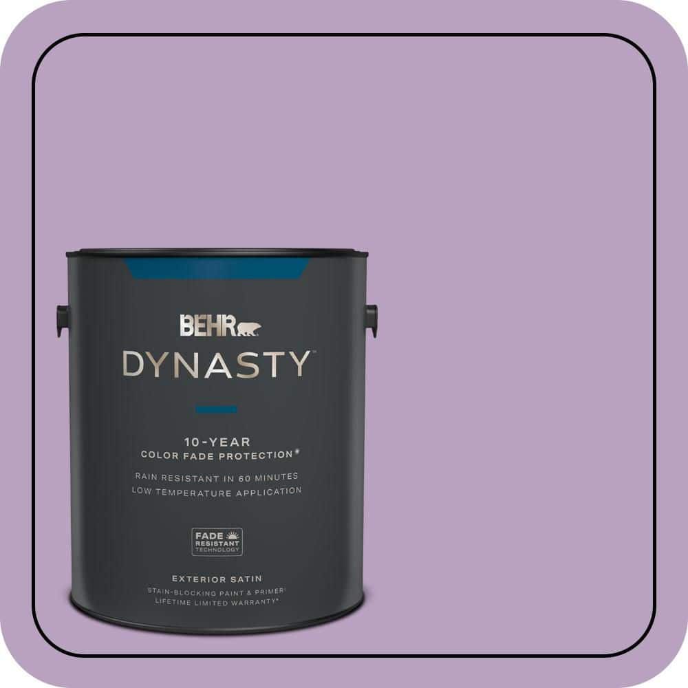 BEHR DYNASTY 1 gal. #660D-4 Lilac Rose Satin Enamel Exterior Stain-Blocking Paint & Primer