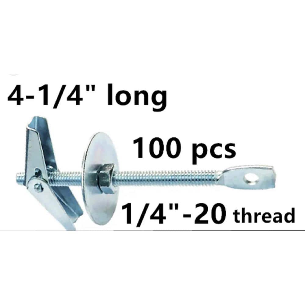 ToolPro 1/4 in. x 4 in. Eye Lag Toggle Assembly - 100 Pack (2)