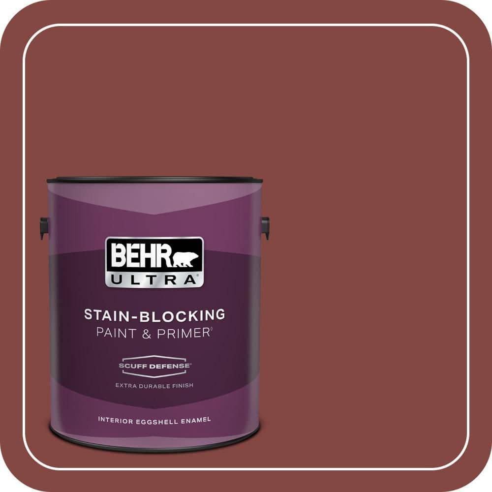 BEHR ULTRA 1 gal. #S-H-170 Red Brick Extra Durable Eggshell Enamel Interior Paint & Primer