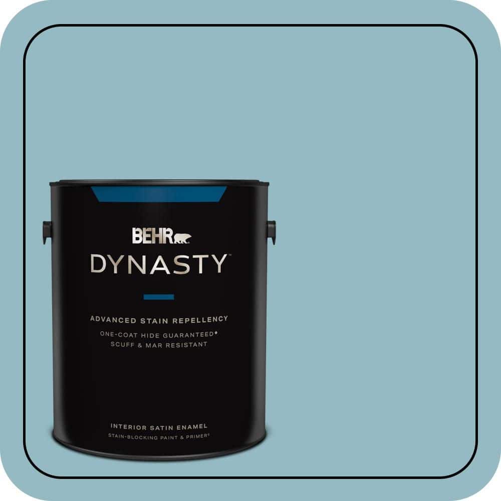 BEHR DYNASTY 1 gal. #T18-13 Casual Day Satin Enamel Interior Stain-Blocking Paint and Primer