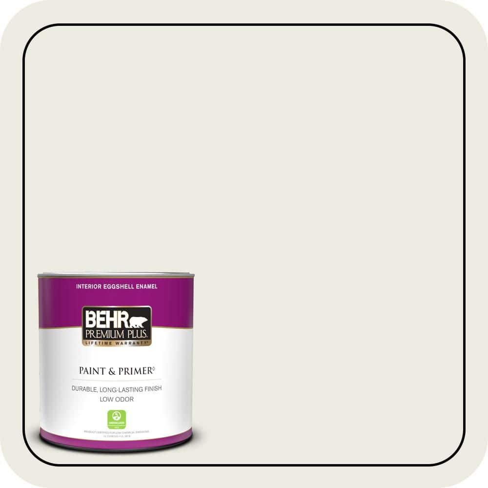 BEHR PREMIUM PLUS 1 qt. #ECC-37-2 Grand Heron Eggshell Enamel Low Odor Interior Paint & Primer