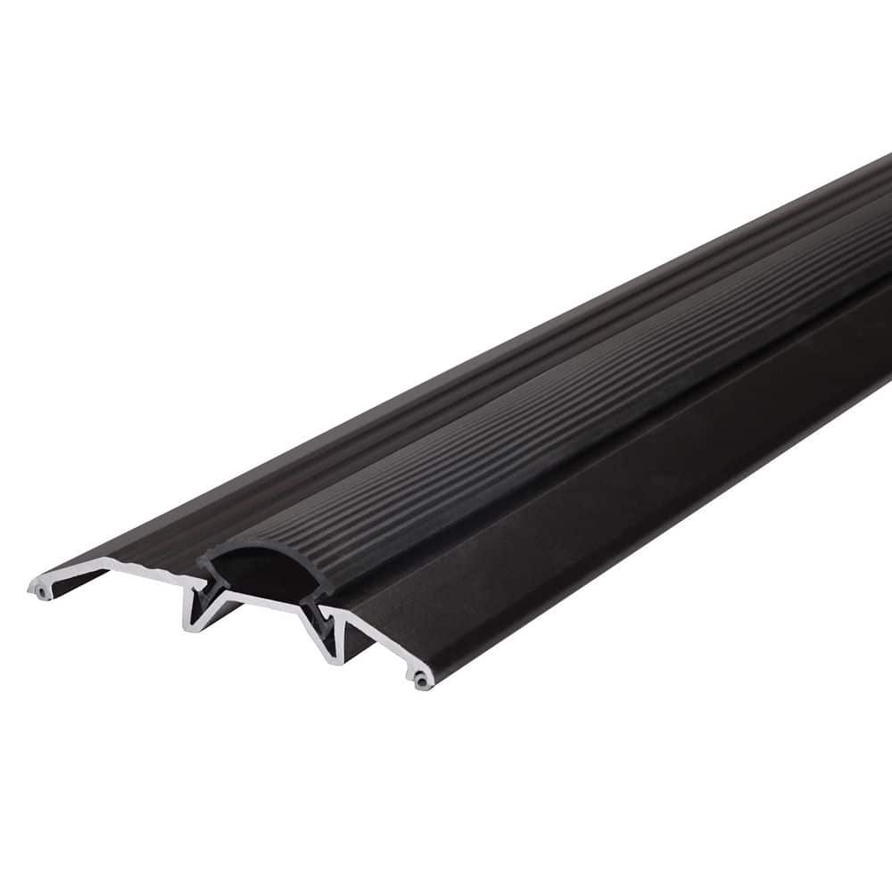 M-D Building Products 3.75 in. x 36 in. Brown Aluminum and Vinyl Heavy-Duty Low-Profile Door Weatherstripping Threshold
