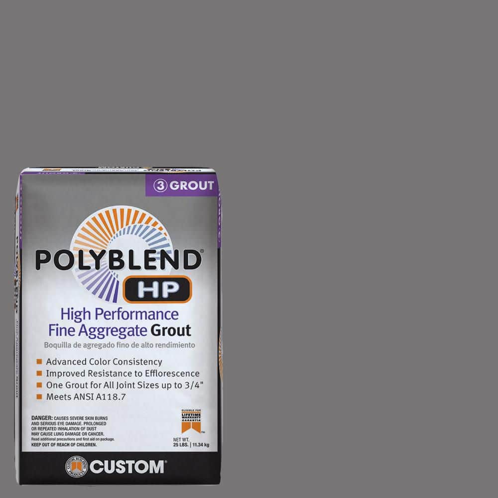 Custom Building Products Polyblend HP #19 Pewter 25lb High Performance Fine Aggregate Grout (2)