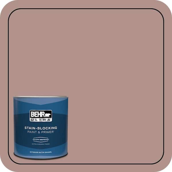 BEHR PREMIUM PLUS 1 gal. #180F-4 Desert Willow Semi-Gloss Enamel Low Odor Interior Paint & Primer (4)
