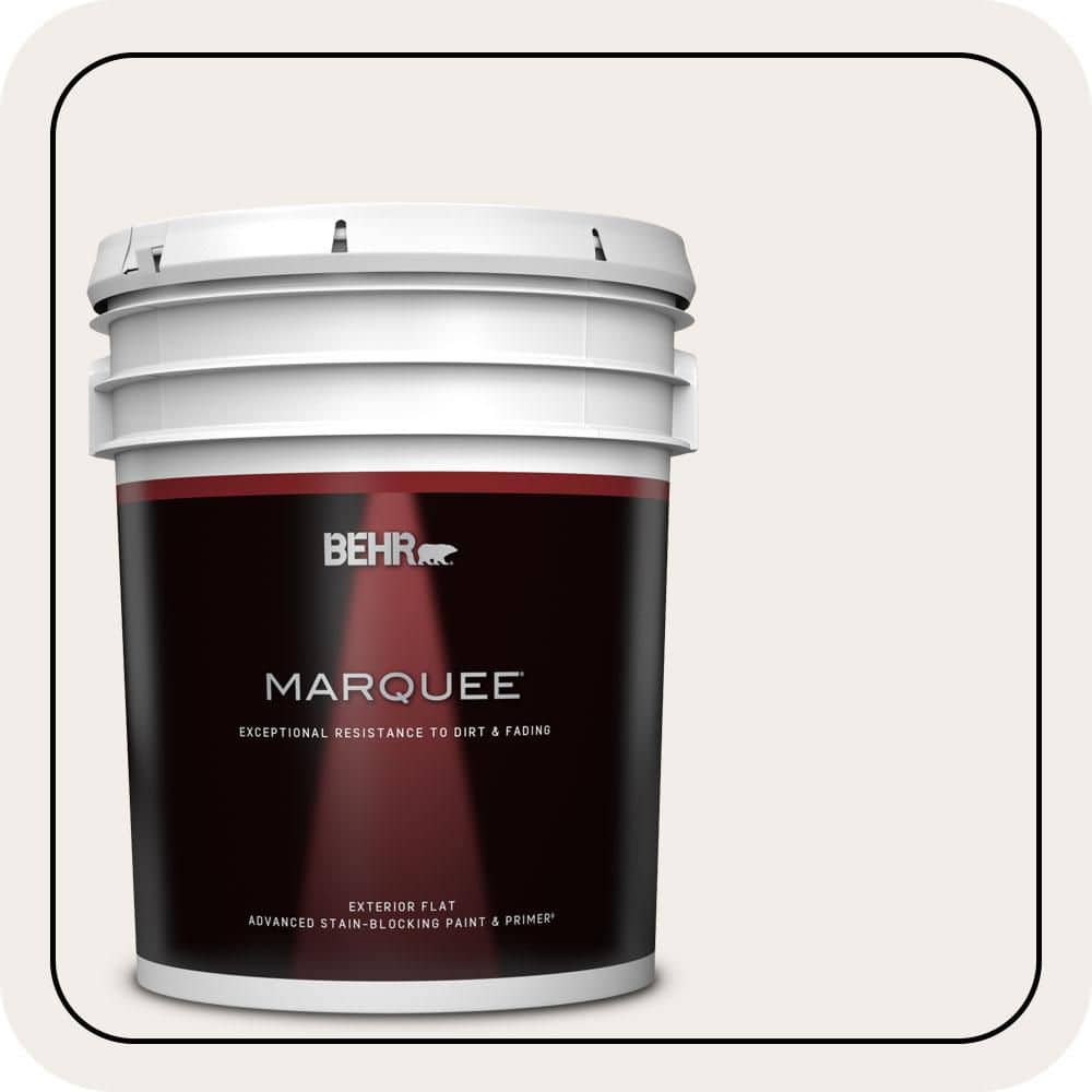 BEHR MARQUEE 5 gal. #RD-W10 New House White Flat Exterior Paint & Primer