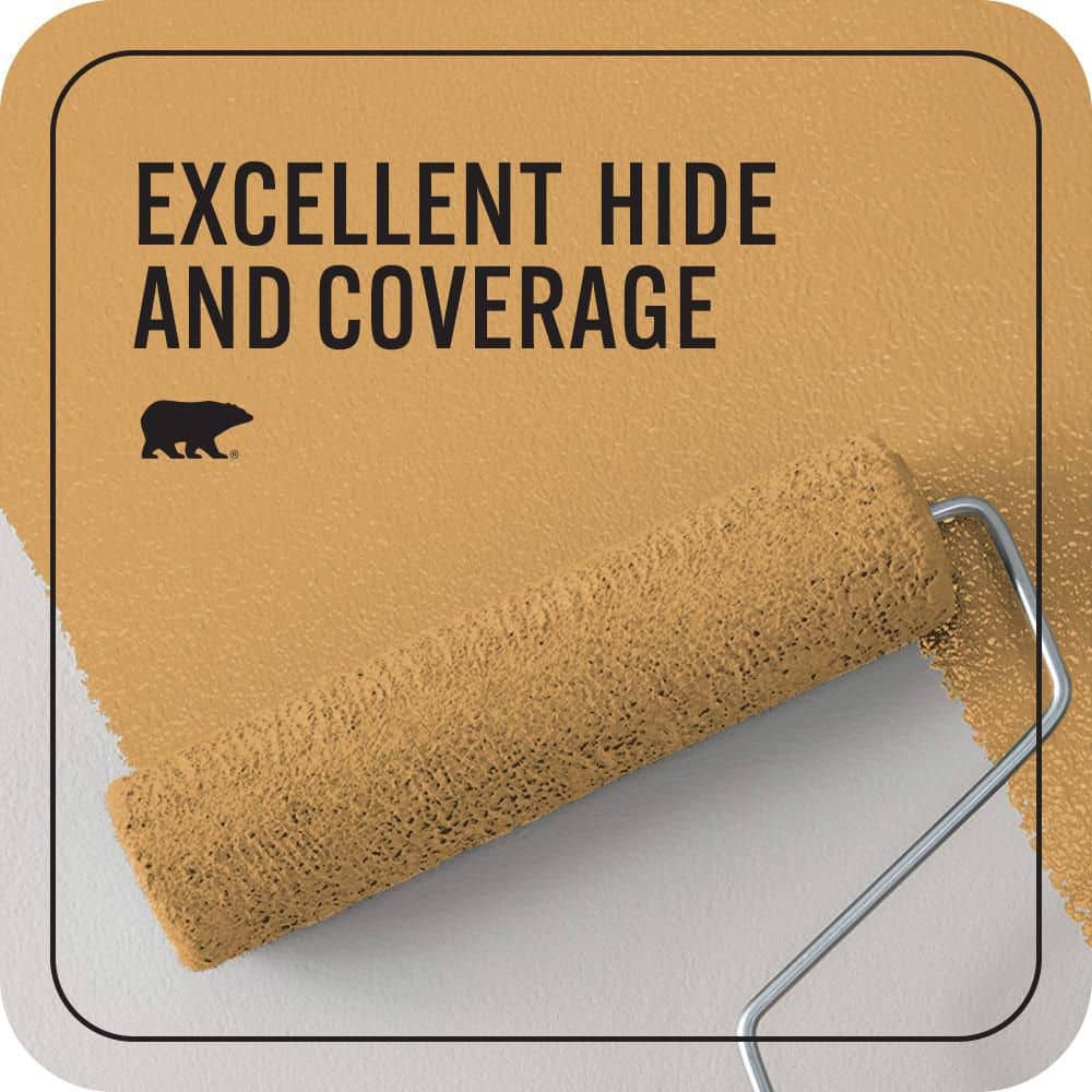 BEHR PREMIUM PLUS 1 qt. #MQ4-10 Amber Brew Flat EcoMix Plant-Based Interior Paint & Primer (2)
