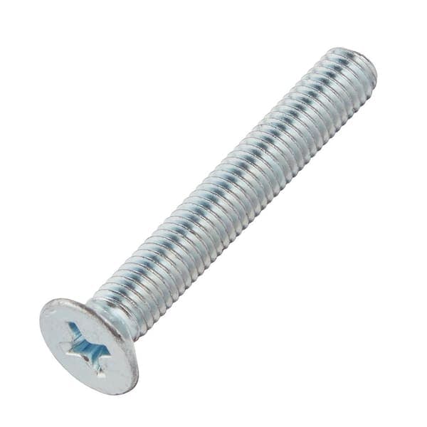 Everbilt M5-0.8x35mm Zinc Flat Head Phillips Drive Machine Screw 2-Pieces (2)