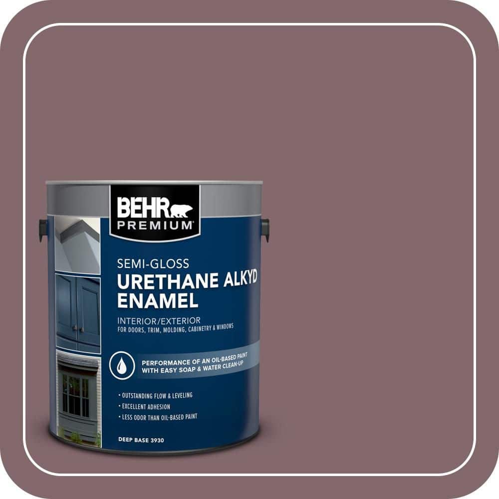 BEHR PREMIUM 1 gal. #N120-6 Raisin in the Sun Urethane Alkyd Semi-Gloss Enamel Interior/Exterior Paint (1)