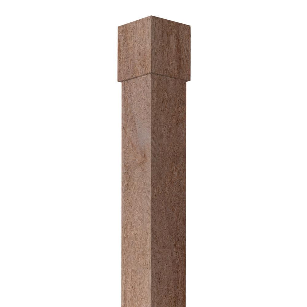 Ornamental Mouldings 5.625 in. D x 5.6875 in. W x 104 in. L Unfinished Natural White Oak Lally Column Wrap (1)