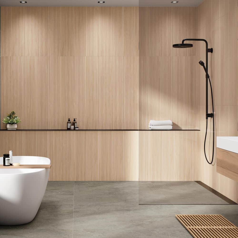 MSI Urban Bamboo Ridge 16 in. x 48 in. Beige Matte Ceramic Wall Tile (5.17 sq. ft./Each) (4)